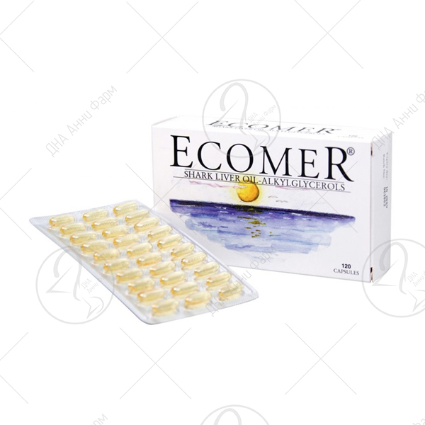 Shark Liver Oil Alkylglycerols 60caps Аптека ДНА Анни Фарм