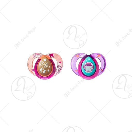Tommee Tippee цуцла лажливка 6-18 м (2/1)- Ноќна