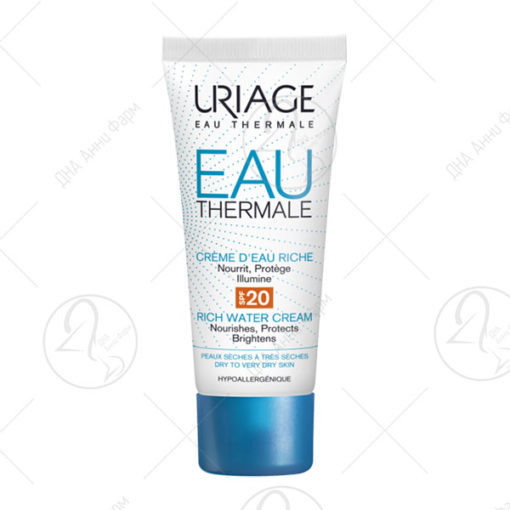 URIAGE ЕAU Богата хидрофилна крема за лице SPF 20 40ml