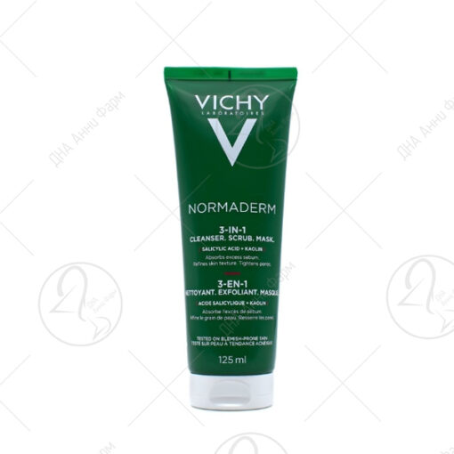 VICHY NORMADERM Normaderm 3 во 1 Чистење на лицето со плакнење 125 ml