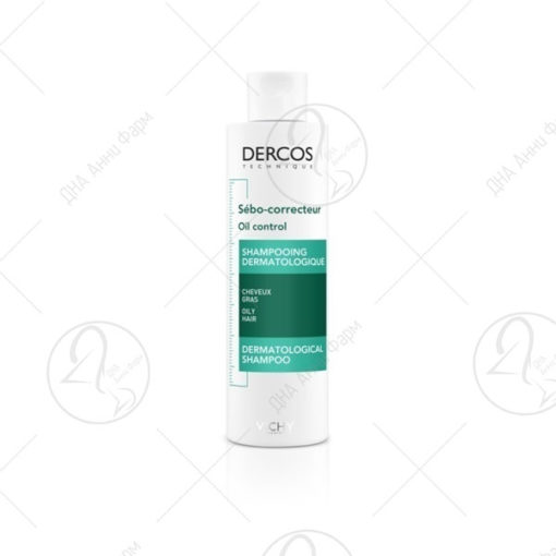 VICHY DERCOS Шампон за регулирање на себумот  Шампон за масна коса 200 ml