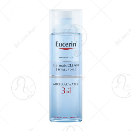 Eucerin DermatoCLEAN Мицеларна вода 3 во 1 со хијалурон, за секој тип на кожа 200ml