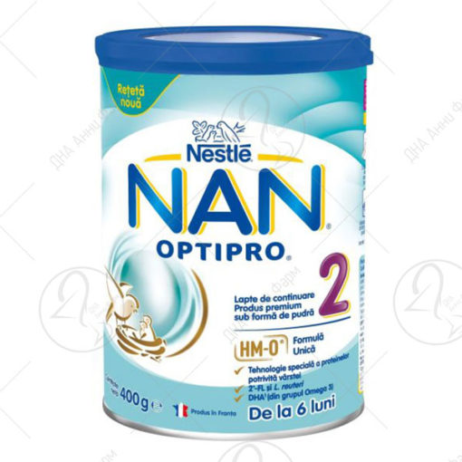 NESTLE NAN 2 OPTIPRO млечна формула за доенчиња од 6-12 месеци 400g