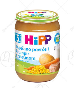 HIPP 6153/258ТЕЛЕШКИ ОБРОК СО ЗЕЛЕНЧУК И КОМПИРИ каша 190 g