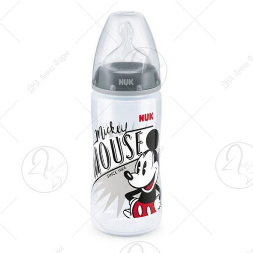 NUK 1535 FC шише 300ml силиконска цуцла/М отвор