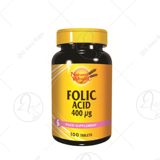 NATURAL WEALTH FOLNA KISELINA/100 x 40mg таблети
