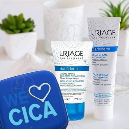 URIAGE сет BARIEDERM CICA крем + крем за раце + кутија