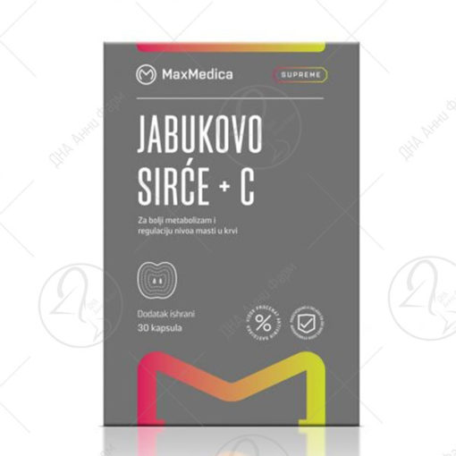 MAXMEDICA ЈАБОЛКОВ ОЦЕТ + ВИТАМИН Ц /30 капсули