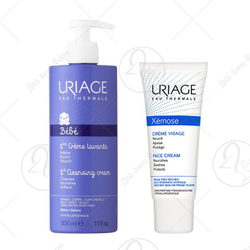 URIAGE BABY сет CREME LAVANT 500ml + крем за лице 40ml