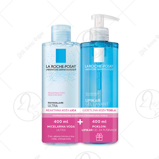 LA ROCHE SET MICELARNA VODA 400ml +LIPIKAR GEL 400ml