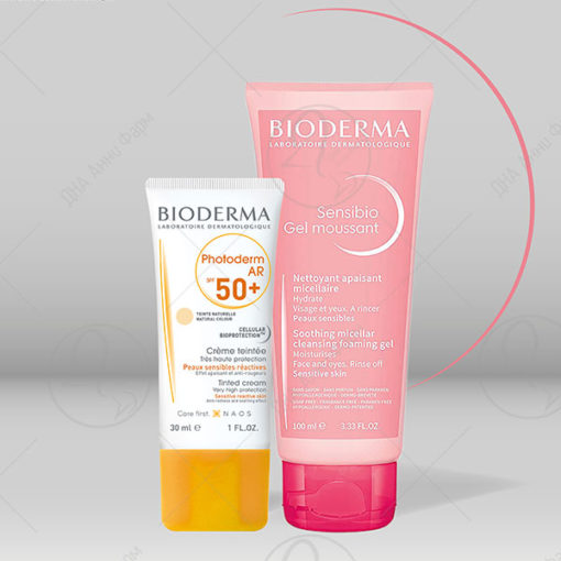 BIODERMA SET Photoderm AR  40 ml / Sensibio gel Moussant  100 ml  / Пенест гел