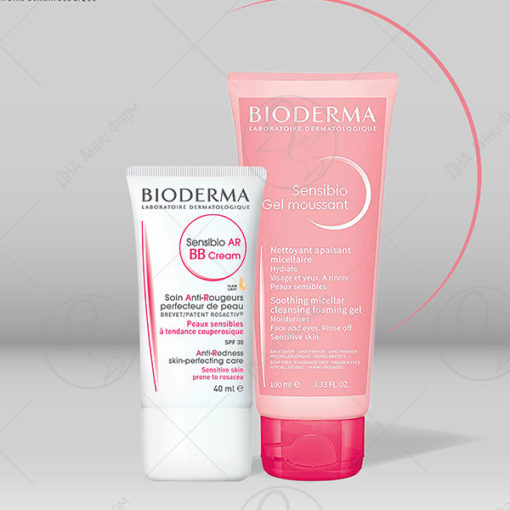 BIODERMA Set Sensibio AR BB 40 ml / Sensibio gel Moussant  100 ml  / Пенест гел