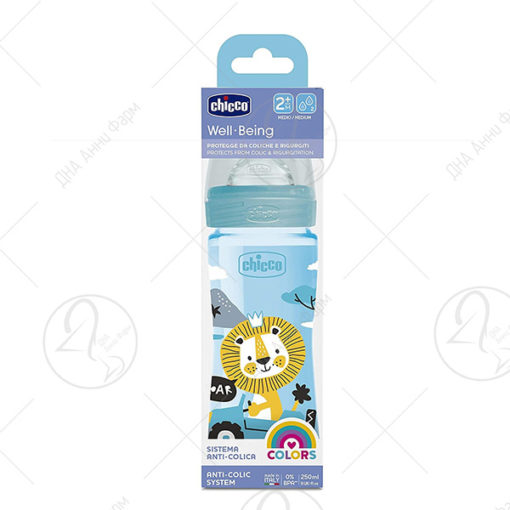 CHICCO шише пластично сино 250ml