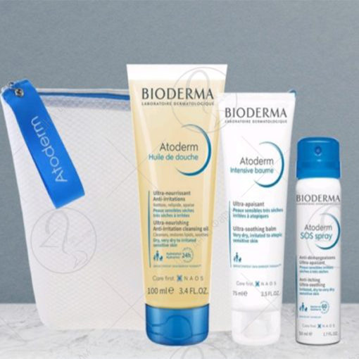 BIODERMA Atoderm intensive baume 75ml+huile de douche 100ml+SOS sprej 50ml