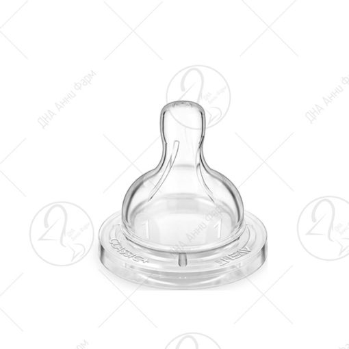 AVENT Силиконска цуцла Класик , 0+ месеци, 1 дупка, 2/1