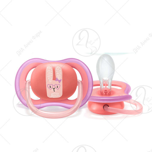 AVENT Цуцла лажливка 18м+ женска зајче,0% ВРА, 2/1