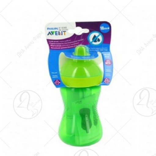 AVENT Чаша со клун 18м+зелена 300мл