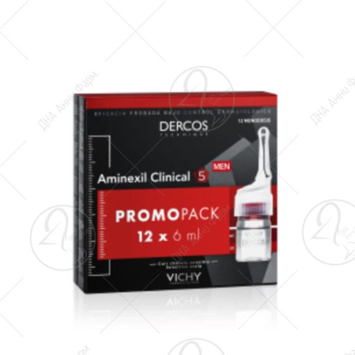 VICHY Dercos Aminexil Pro Anti-hair 12 x 6 ml Третман против опаѓање на косата за мажи/12 виали цена на 1 виала