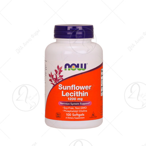 NOW SUNFLOWER LECITIN 1200mg/100 капсули
