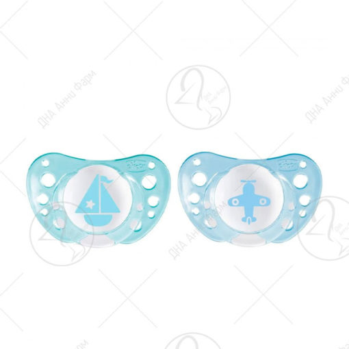 CHICCO ЛАЖАЛКА СИЛИКОН AIR СИНА 0-6М 2ПАР.