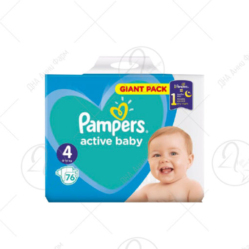 PAMPERS 4 ПЕЛЕНИ 9-14kg/76