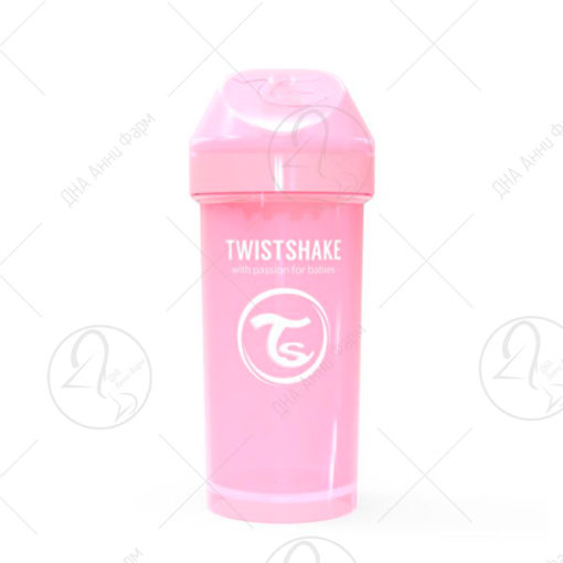 TWISTSHAKE Детска шолја 360 ml (12+ m) Пастел розова