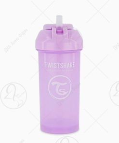 TWISTSHAKE чаша со салмка 360 ml + 6 месеци виолетова боја