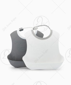 TWISTSHAKE Bib 4+m лигавче сиво - бело