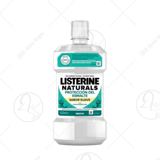 LISTERINE NATURALS ENAMEL антибактериска течност 500ml