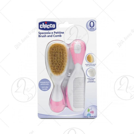 CHICCO BABY Четка и чешел РОЗЕ