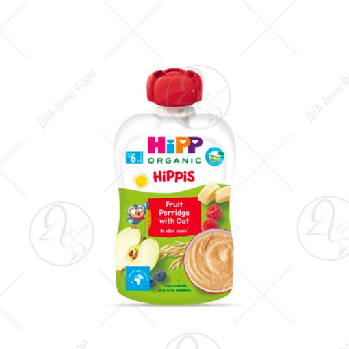 HIPP Смути со овес, банана, јаболко и малина 100gr