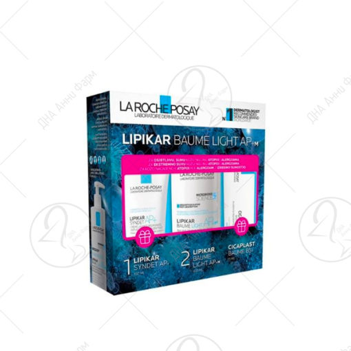 LA ROCHE Промотивен сет Lipikar Light Baume AP+ M 400 ml + Syndet 100 ml + Baume B5 15 ml