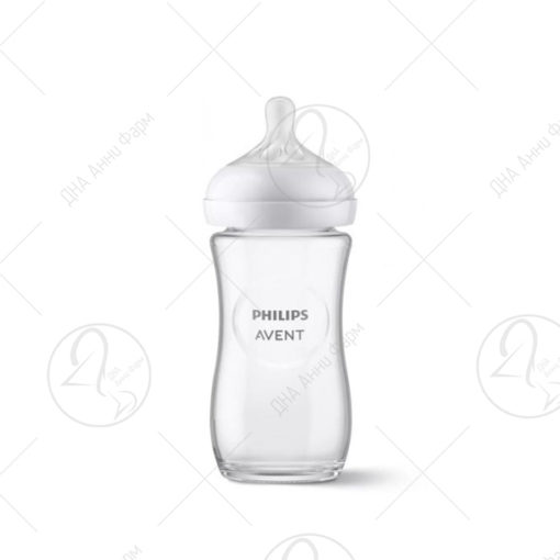 AVENT Шише Natural Response Стакло 240ml -  933/01