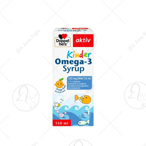 DOPPELHERZ KINDER OMEGA 3 - Сируп 250ml