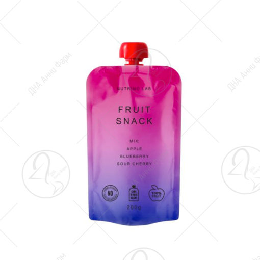 NUTRINO LAB Fruit Snack - Каша од јаболко, боровница и вишна 200g