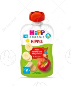 HIPP Пире од јаболко, банана и детски бисквити 100гр