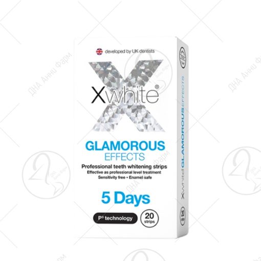 XWhite GLAMOROUS ленти за белеење заби х20
