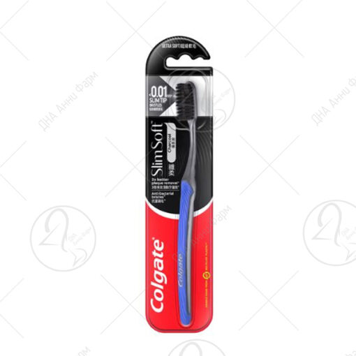 COLGATE Четка за заби со јаглен Slim Soft
