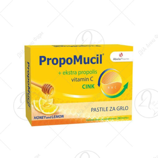 PROPOMUCIL пастили со мед и лимун x24