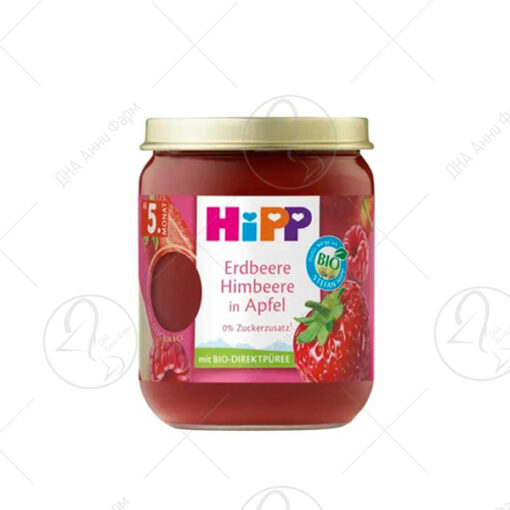 HIPP Каша со малина, јагода и јаболко 160g