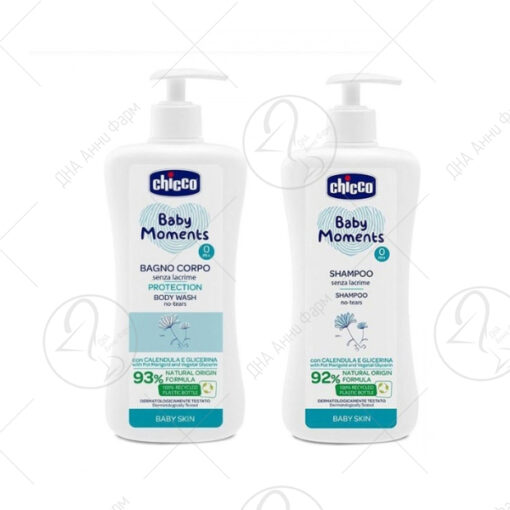 CHICCO Сет Baby Moments Купка 500мл + Шампон 500мл