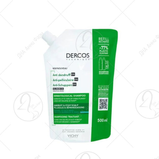 VICHY DERCOS ANTI DANDRUFF Шампон DS refill 500ml