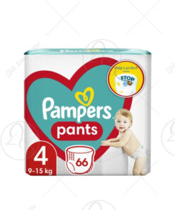PAMPERS 4 - Гаќички 9-15kg / 66