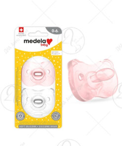 MEDELA Цуцла силиконска 0-6 месеци – девојче x2
