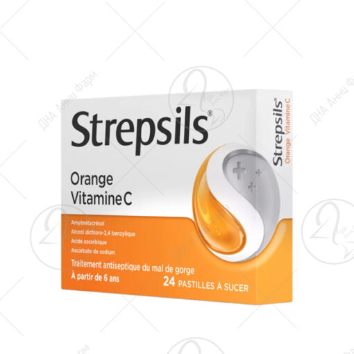 STREPSILS Портокал со витамин Ц х24 пастили
