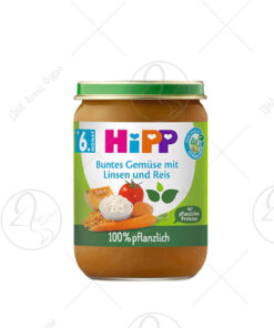 HIPP Мешан зеленчук со леќа и ориз 190gr
