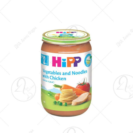 HIPP каша со зеленчук, тестенини и пилешко 220gr